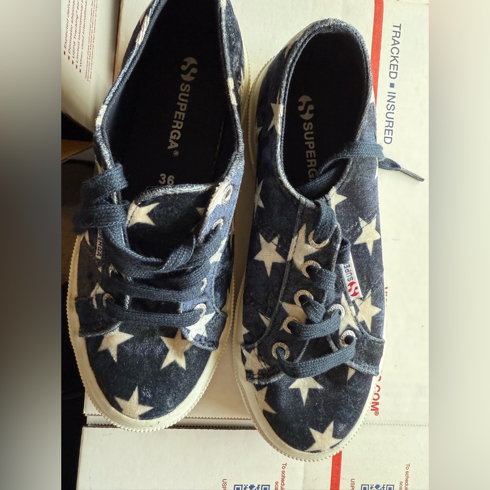Superga Navy Star Sneakers - Picture 3 of 7